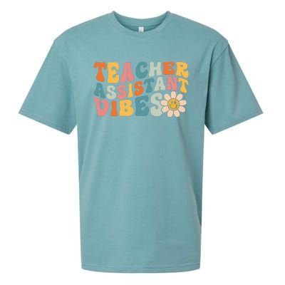 Teacher Assistant Vibes School Teacher Assistant Sueded Cloud Jersey T-Shirt