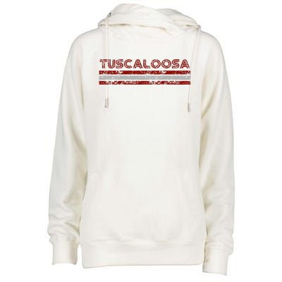 Tuscaloosa Alabama Vintage Weathered Womens Funnel Neck Pullover Hood