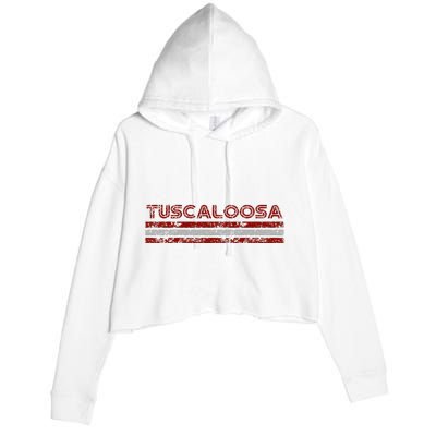 Tuscaloosa Alabama Vintage Weathered Crop Fleece Hoodie