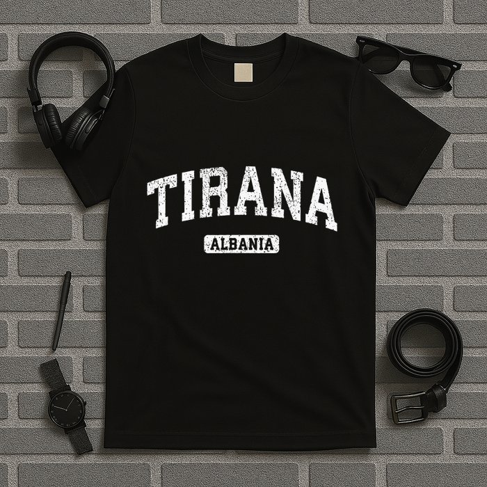 Tirana Albania Vintage Sports Design T-Shirt
