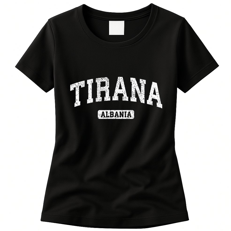 Tirana Albania Vintage Sports Design Womens T-Shirt
