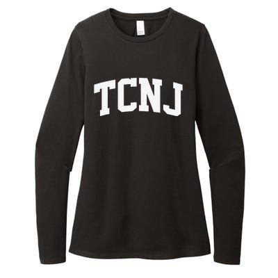 Tcnj Arch Vintage Retro College Athletic Sports Womens CVC Long Sleeve Shirt