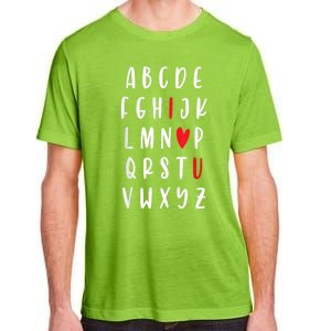 Teacher Alphabet ValentineS Adult ChromaSoft Performance T-Shirt