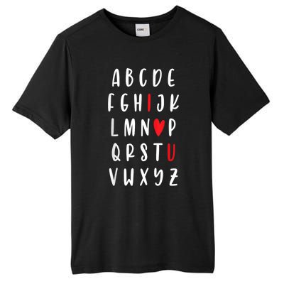 Teacher Alphabet ValentineS Tall Fusion ChromaSoft Performance T-Shirt