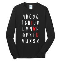 Teacher Alphabet ValentineS Tall Long Sleeve T-Shirt