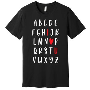 Teacher Alphabet ValentineS Premium T-Shirt