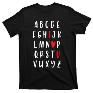 Teacher Alphabet ValentineS Day Abc T-Shirt