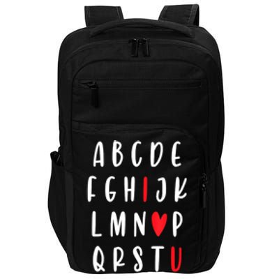 Teacher Alphabet ValentineS Day Abc Impact Tech Backpack