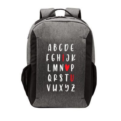 Teacher Alphabet ValentineS Day Abc Vector Backpack