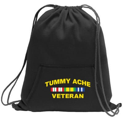 Tummy Ache Veteran Sweatshirt Cinch Pack Bag