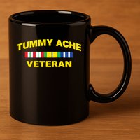 Tummy Ache Veteran 11oz C Handle Ceramic Mug