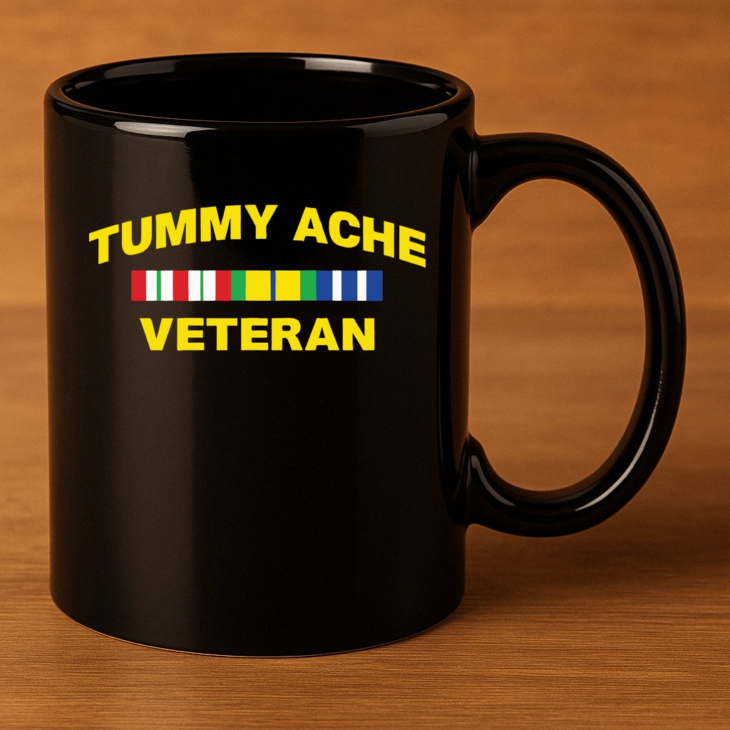 Tummy Ache Veteran 11oz C Handle Ceramic Mug