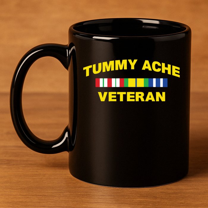 Tummy Ache Veteran 11oz C Handle Ceramic Mug