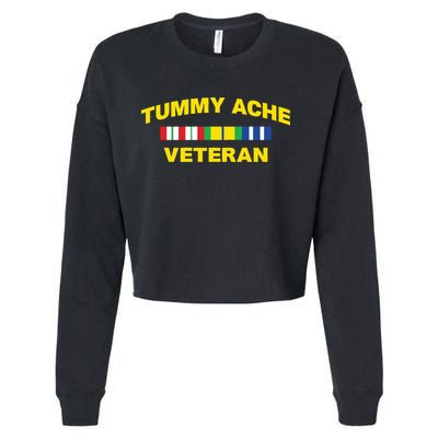 Tummy Ache Veteran Cropped Pullover Crew