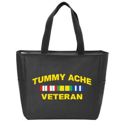 Tummy Ache Veteran Zip Tote Bag