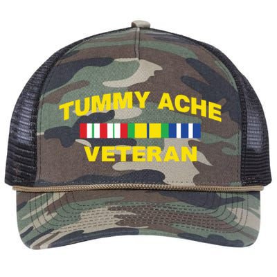 Tummy Ache Veteran Retro Rope Trucker Hat Cap