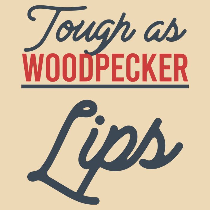 Tough As Woodpecker Lips Bird Animal Nature Zip Tote Bag