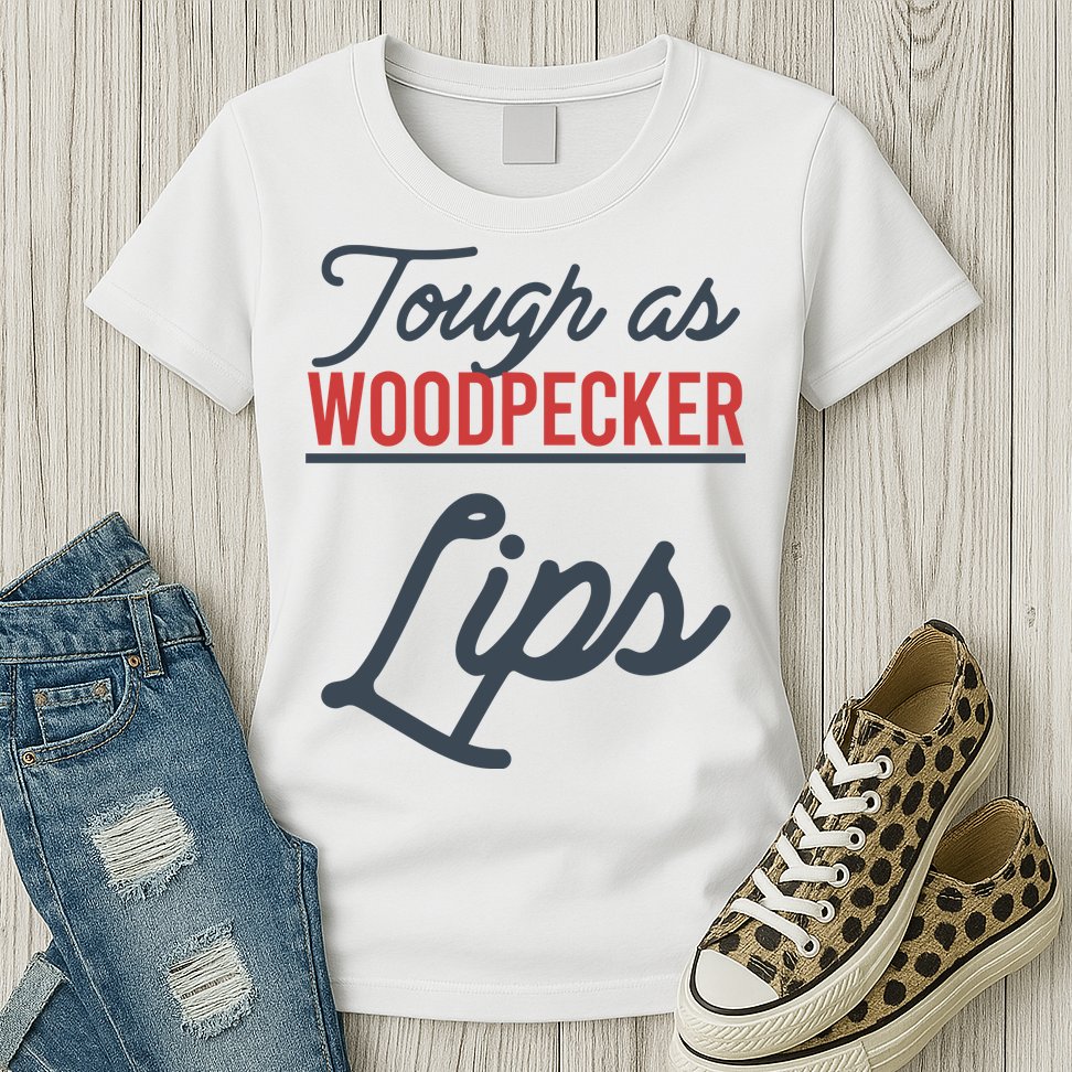 Tough As Woodpecker Lips Bird Animal Nature Womens T-Shirt