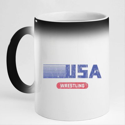 Team American Wrestling Vintage 11oz Black Color Changing Mug