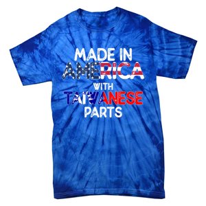 Taiwanese American With Flags Distressed Meaningful Gift Tie-Dye T-Shirt