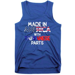 Taiwanese American With Flags Distressed Meaningful Gift Tank Top