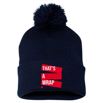 That's A Wrap Pom Pom 12in Knit Beanie