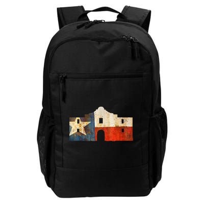 Texas Alamo Wrapped In A Rustic Texas Flag Backpack