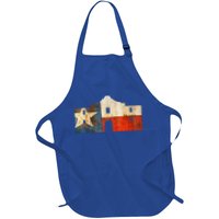 Texas Alamo Wrapped In A Rustic Texas Flag Apron