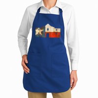 Texas Alamo Wrapped In A Rustic Texas Flag Apron