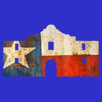 Texas Alamo Wrapped In A Rustic Texas Flag Apron