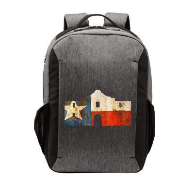 Texas Alamo Wrapped In A Rustic Texas Flag Vector Backpack