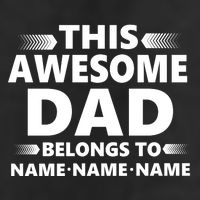 This Awesome Dad Belongs To Personalized Design 7 Panel Mesh Trucker Snapback Hat