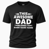 This Awesome Dad Belongs To Personalized Design Performance Shirt