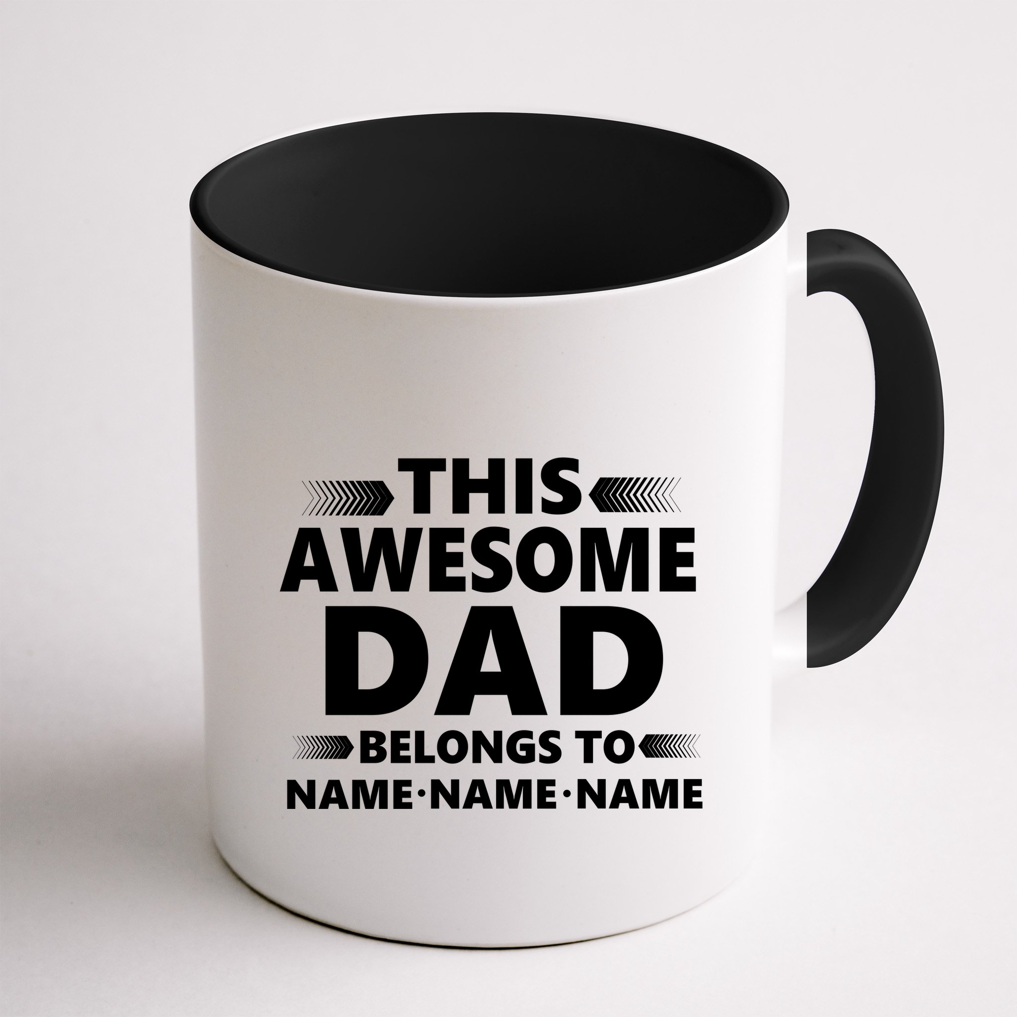 This Awesome Dad Belongs To Personalized Design Mug