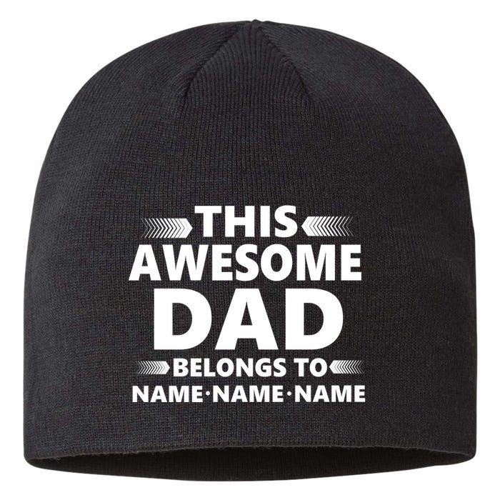 This Awesome Dad Belongs To Personalized Design Sustainable Beanie