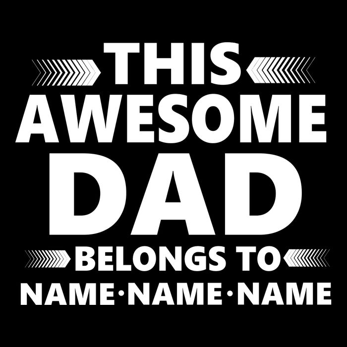 This Awesome Dad Belongs To Personalized Design 16 in Basic Backpack