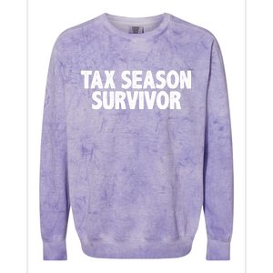 Tax Season Survivor Colorblast Crewneck Sweatshirt