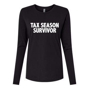 Tax Season Survivor Womens Cotton Relaxed Long Sleeve T-Shirt