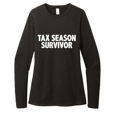 Tax Season Survivor Womens CVC Long Sleeve Shirt