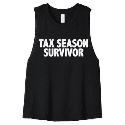 Tax Season Survivor Women's Racerback Cropped Tank