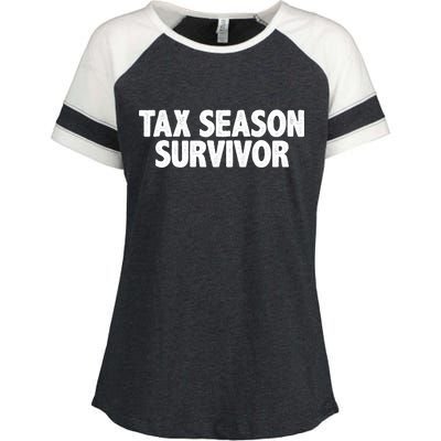 Tax Season Survivor Enza Ladies Jersey Colorblock Tee