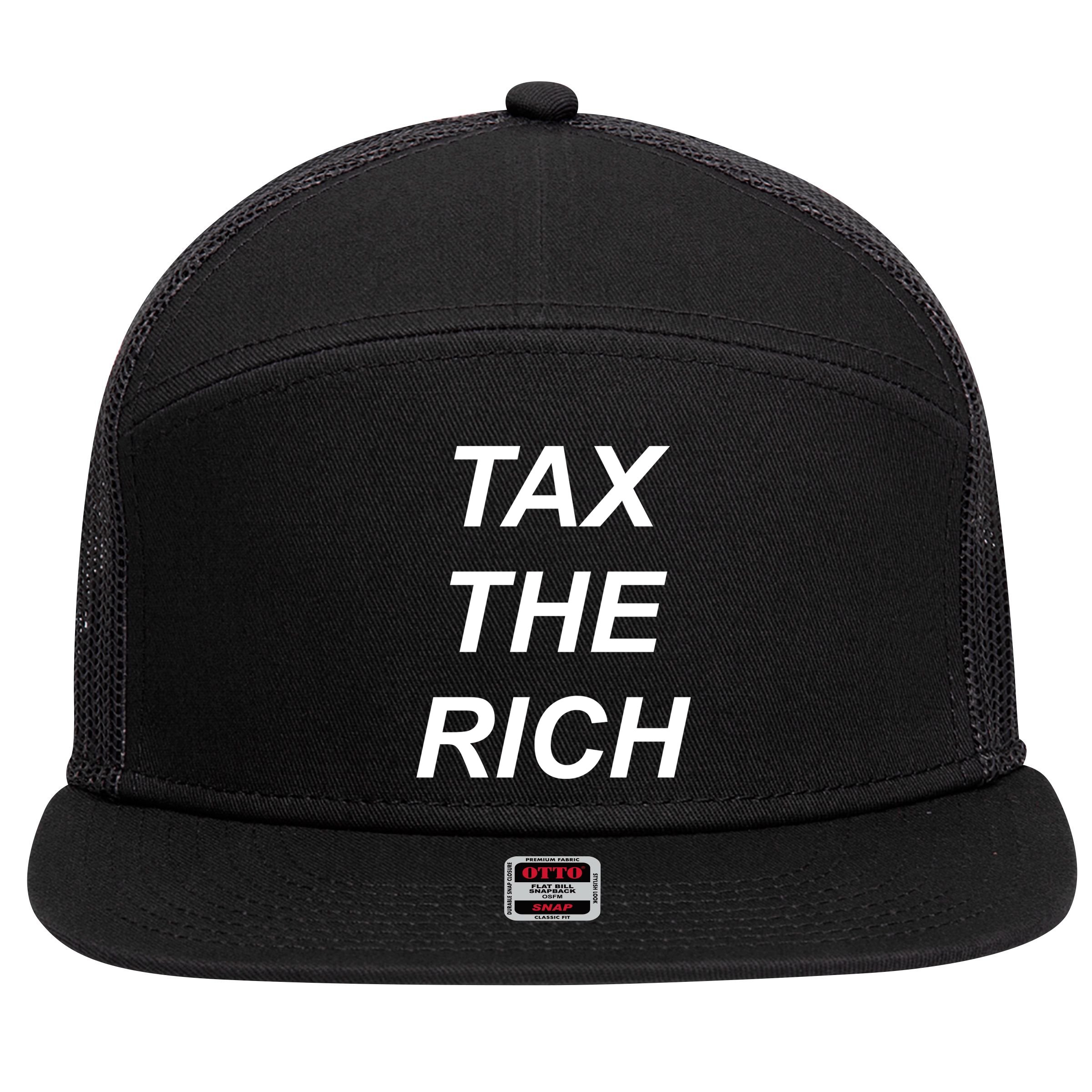 Tax The Rich 7 Panel Mesh Trucker Snapback Hat
