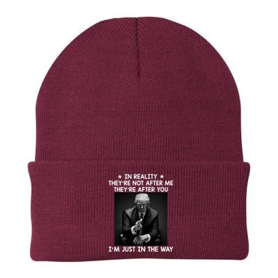 They're After You I'm Just In The Way Trump 2024 Knit Cap Winter Beanie