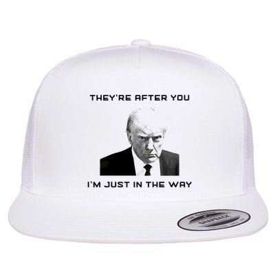 Theyre After You Im Just In The Way Donald Trump Flatbill Hat