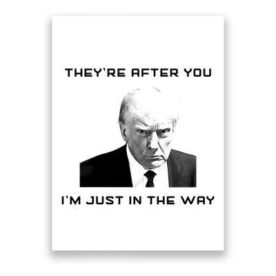 Theyre After You Im Just In The Way Donald Trump Poster