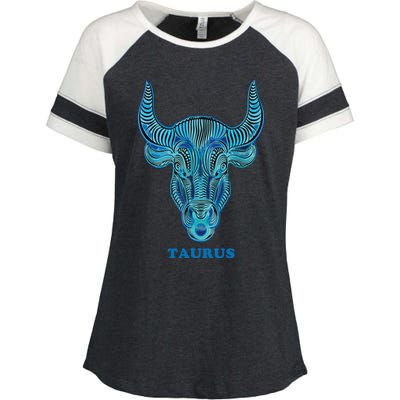 TaurusPersonality Astrology Zodiac Sign Horoscope Design Enza Ladies Jersey Colorblock Tee