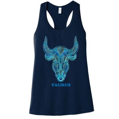 TaurusPersonality Astrology Zodiac Sign Horoscope Design Women's Racerback Tank