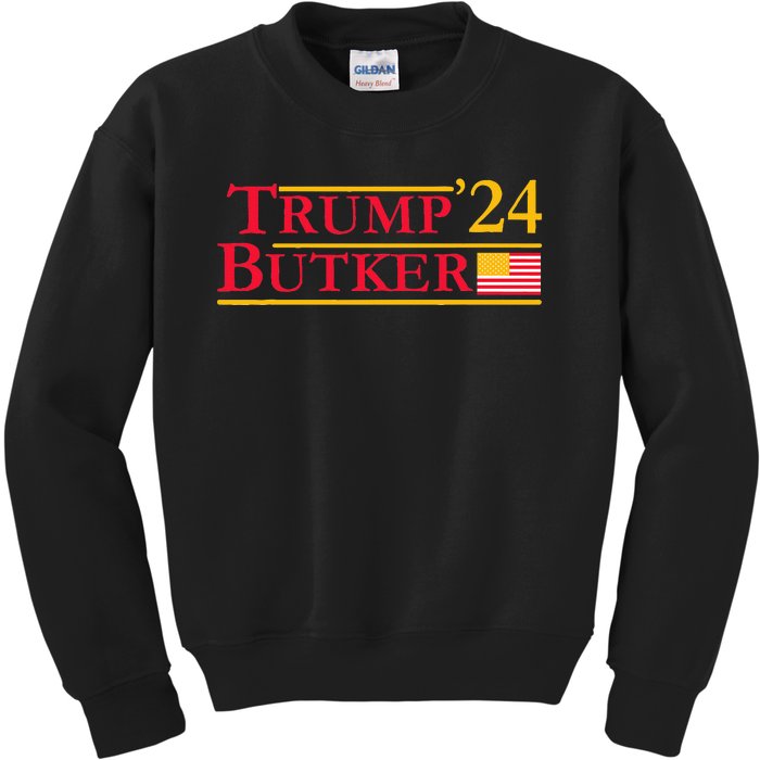 Trump Butker 2024 Team Butker Conservative Christian Woman Kids Sweatshirt