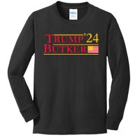 Trump Butker 2024 Team Butker Conservative Christian Woman Kids Long Sleeve Shirt