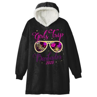 Trip Barbados 2025 Weekend Vacation Birthday Squad Hooded Wearable Blanket